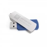 BOYLE 8GB. Cl&eacute; USB 8GB avec attache en m&eacute;tal - Bleu