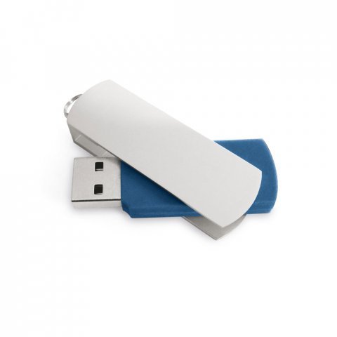 BOYLE 8GB. Cl&eacute; USB 8GB avec attache en m&eacute;tal - Bleu