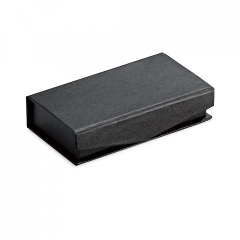 BRAGG 8GB. Pamięć USB o pojemności 8 GB z PU i karabińczykiem - Czarny