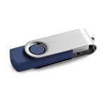 CLAUDIUS 4GB. Cl&eacute; USB 4GB avec attache en m&eacute;tal - Bleu