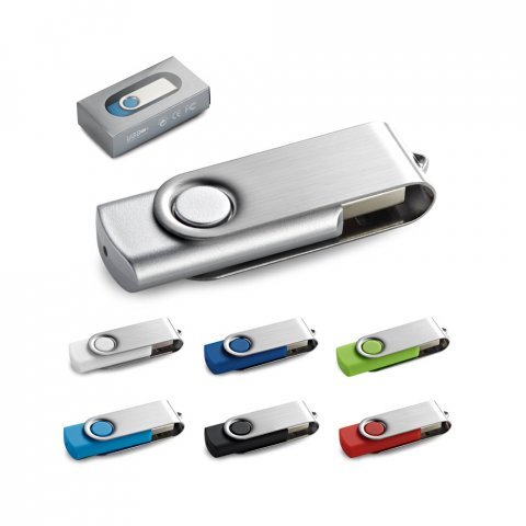 CLAUDIUS 4GB. Cl&eacute; USB 4GB avec attache en m&eacute;tal