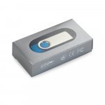 CLAUDIUS 8GB. 8 GB USB-minnepinne med metallklips - Lyse bl&aring; 