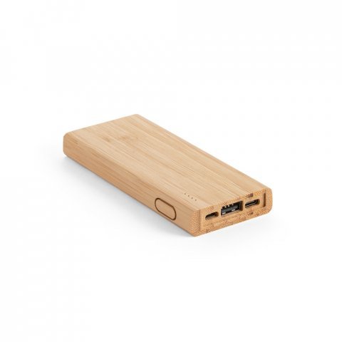 KOHN. Захранваща батерия 5000 mAh от бамбук - естествен
