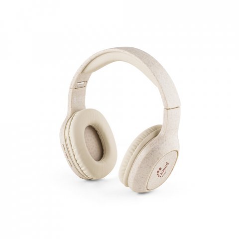 FEYNMAN. Auscultadores sem fios dobr&aacute;veis com 4h de autonomia em palha de trigo e ABS - Natural