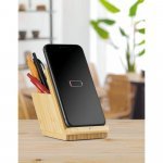 LEAVITT. Držač za pametne telefone i držač kuglice sa brzim bežičnim punjačem od 10V od bambusa
