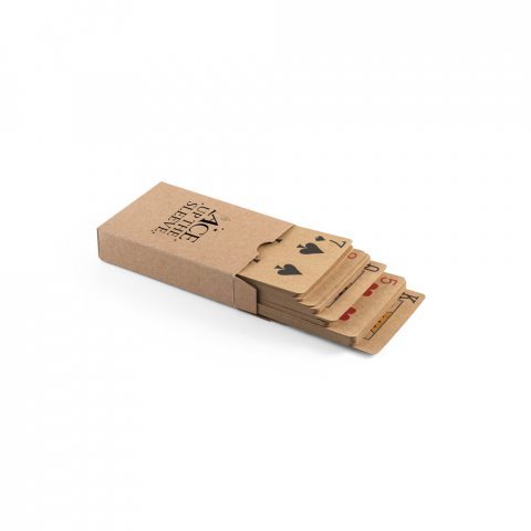 FISCHER. Deck of 54 classic cards in kraft paper, made from FSC&trade; certified material and other controlled materials - Black