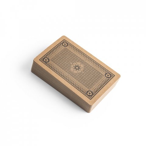 FISCHER. Deck of 54 classic cards in kraft paper, made from FSC&trade; certified material and other controlled materials - Black