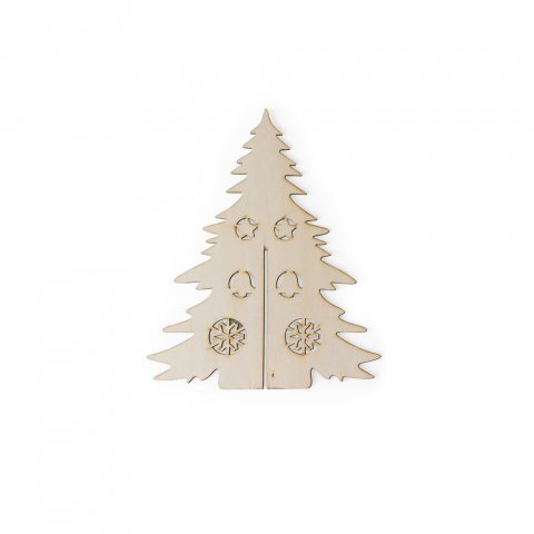 PINERY. &Aacute;rvore de Natal desmont&aacute;vel para colorir em madeira - Natural claro