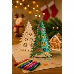 PINERY. &Aacute;rvore de Natal desmont&aacute;vel para colorir em madeira