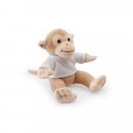 MONKY. Apeformet kosedyr med t-skjorte - Lyse brun
