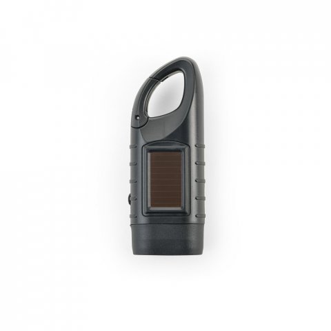 SOLARKY. Kompaktowa latarka  0.5 W ABS z 3 białymi diodami LED o mocy 90 lumen&oacute;w - Czarny