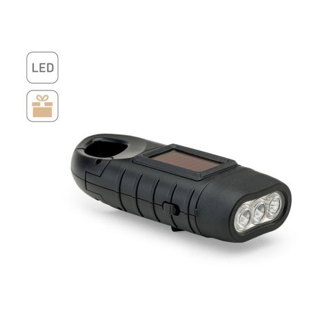 SOLARKY. Kompaktowa latarka  0.5 W ABS z 3 białymi diodami LED o mocy 90 lumen&oacute;w