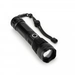 YVIAN. Lampe torche rechargeable de 10 W en aluminium (100% rAL) - Noir