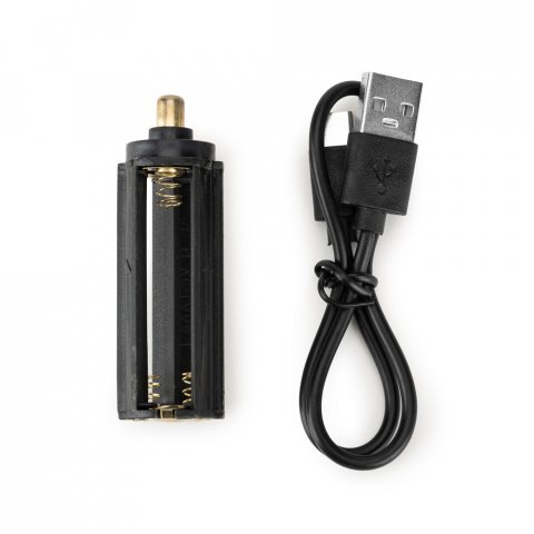 YVIAN. Lampe torche rechargeable de 10 W en aluminium (100% rAL) - Noir