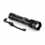YVIAN. Lampe torche rechargeable de 10 W en aluminium (100% rAL) - Noir