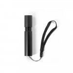 BRUCE. Wiederaufladbare Taschenlampe aus recyceltem Aluminium (100 % rAL) mit 30 mm ausziehbarer Spitze - Schwarz