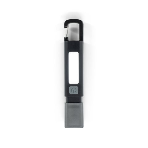 WIGGINS. Linterna de ABS, con una luz LED de 2 W (53 l&uacute;menes) en la parte delantera y una luz COB (53 l&uacute;menes) en la parte superior - Negro