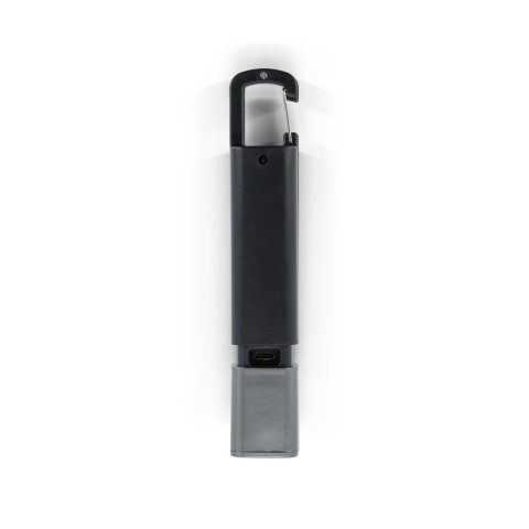 WIGGINS. Linterna de ABS, con una luz LED de 2 W (53 l&uacute;menes) en la parte delantera y una luz COB (53 l&uacute;menes) en la parte superior - Negro