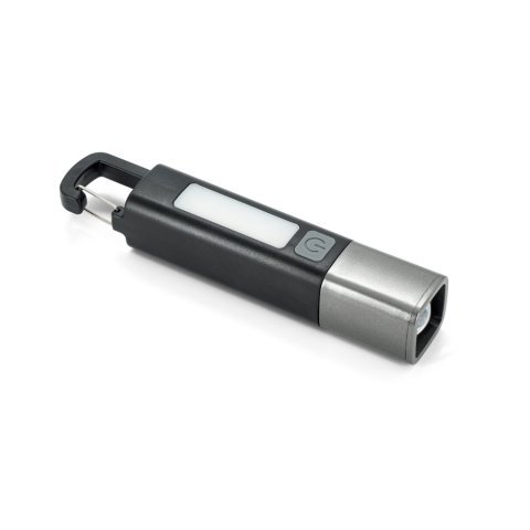WIGGINS. Linterna de ABS, con una luz LED de 2 W (53 l&uacute;menes) en la parte delantera y una luz COB (53 l&uacute;menes) en la parte superior - Negro