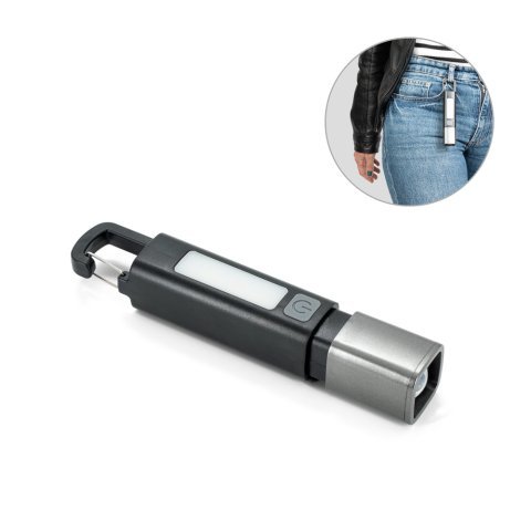 WIGGINS. Linterna de ABS, con una luz LED de 2 W (53 l&uacute;menes) en la parte delantera y una luz COB (53 l&uacute;menes) en la parte superior