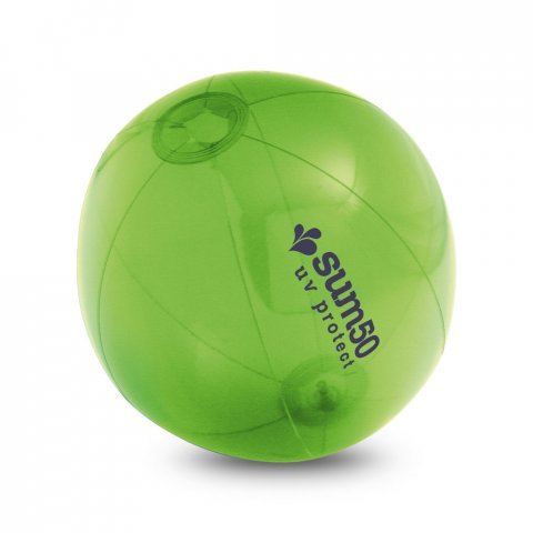 PECONIC. Puhallettava rantapallo l&auml;pikuultavasta PVC:st&auml; - Vaaleanvihre&auml;