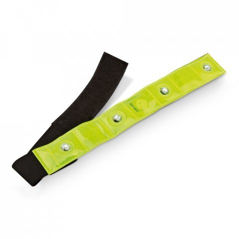 VISIBLE. Reflective armband with 4 red LEDs - Yellow