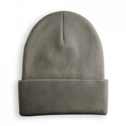 CARL. Gerecycled polyester (100% rPET) dubbellaagse unisex beanie - Licht grijs