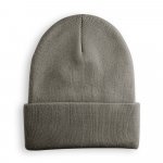 CARL. Gerecycled polyester (100% rPET) dubbellaagse unisex beanie - Licht grijs