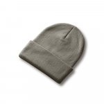 CARL. Gerecycled polyester (100% rPET) dubbellaagse unisex beanie - Licht grijs