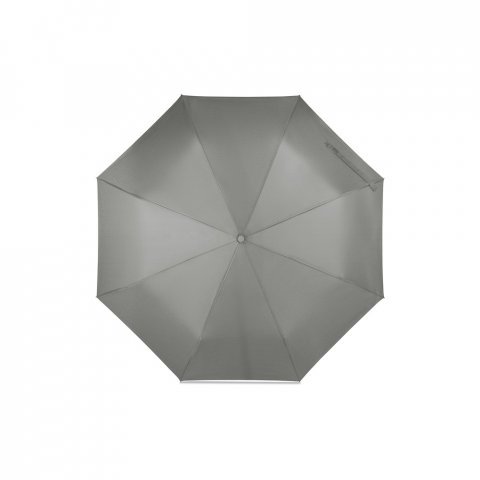 RIVER. Składany parasol pongee poliestru pochodzącego (100% rPET) 190T z automatycznym otwieraniem i zamykaniem - Jasno szary