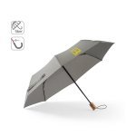 RIVER. Guarda-chuva em poli&eacute;ster reciclado (100% rPET) 190T pongee dobr&aacute;vel com abertura e fecho autom&aacute;ticos