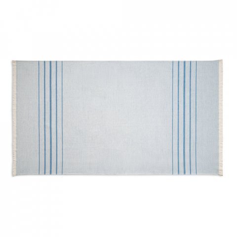 CAPLAN. Toalha multifun&ccedil;&otilde;es (260 g/m&sup2;) em algod&atilde;o (90%) e algod&atilde;o reciclado (10%) - Azul