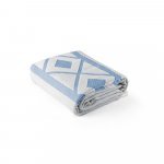 MALEK. Prosop multifuncțional și de baie (350g/m&sup2;) din bumbac ușor și rezistent (85%) și bumbac reciclat (15%) - Albastru