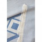 MALEK. Prosop multifuncțional și de baie (350g/m&sup2;) din bumbac ușor și rezistent (85%) și bumbac reciclat (15%) - Albastru