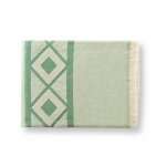 MALEK. Prosop multifuncțional și de baie (350g/m&sup2;) din bumbac ușor și rezistent (85%) și bumbac reciclat (15%) - Verde