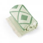 MALEK. Prosop multifuncțional și de baie (350g/m&sup2;) din bumbac ușor și rezistent (85%) și bumbac reciclat (15%) - Verde