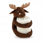 MOOSE. fleece t&aelig;ppe og plys bamse (180 g/m&sup2;) - Brun