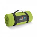 THORPE. Fleecedecke (180 g/m&sup2;) mit abnehmbarem Griff - Hellgr&uuml;n