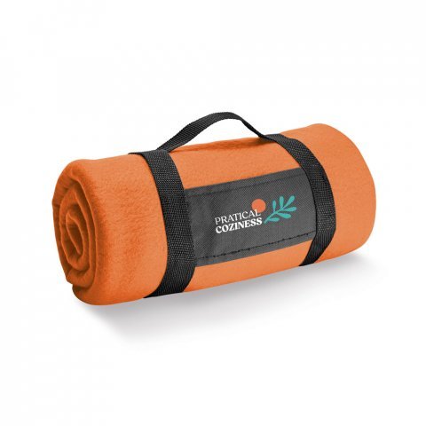 THORPE. Fleecedecke (180 g/m&sup2;) mit abnehmbarem Griff - Orange