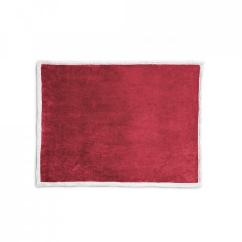 HEIDEN. Wendbare Fleecedecke (190 g/m&sup2;) mit Satinband und personalisierter Karte - Burgunder