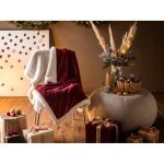 HEIDEN. Manta revers&iacute;vel em tecido polar (190 g/m&sup2;) com fita em cetim e cart&atilde;o personaliz&aacute;vel