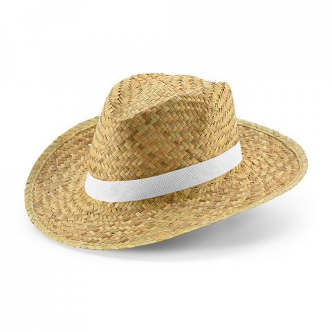 JEAN POLI. Chap&eacute;u de palha natural - Branco