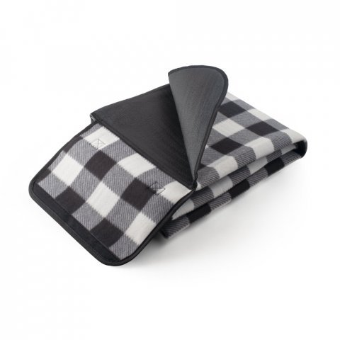 RILEY II. EPE-beschichtete Picknickdecke (180 g/m&sup2;) mit Muster - Schwarz