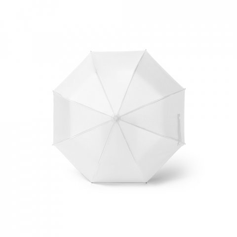 SKYLAR. Ombrello 2 in 1 con borsa per la spesa in poliestere riciclato inclusa - Bianco