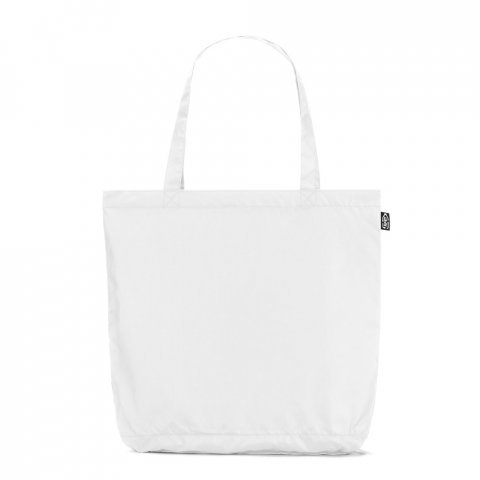 SKYLAR. Ombrello 2 in 1 con borsa per la spesa in poliestere riciclato inclusa - Bianco