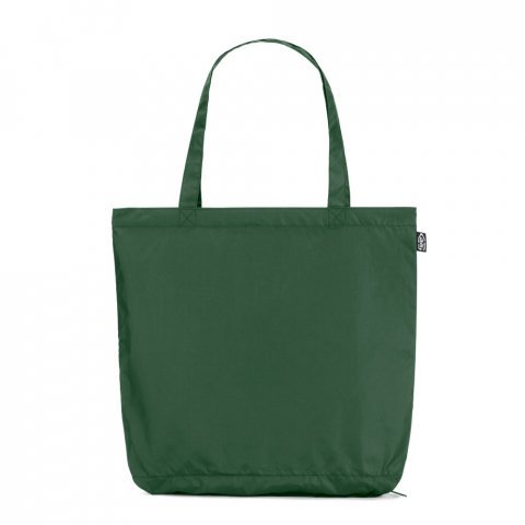 SKYLAR. Ombrello 2 in 1 con borsa per la spesa in poliestere riciclato inclusa - Verde scuro