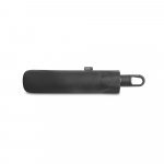 GUSTAVO. Kierr&auml;tetyst&auml; polyesterist&auml; (100 % rPET) valmistettu 190T pongee-sateenvarjo, jossa automaattinen avautuminen ja sulkeutuminen - Musta