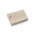 CELINE. Decke aus recyceltem Polyester (100 % rPET) mit einem Aufn&auml;her zur individuellen Veredelung - Beige