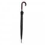 HEDI. Ombrello a 16 stecche in pongee 190T con apertura automatica - Nero