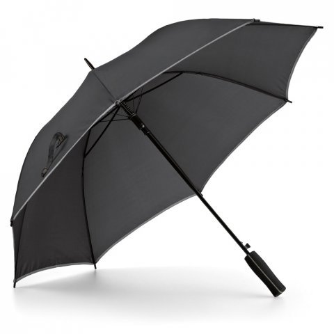 JENNA. Guarda-chuva em poli&eacute;ster 190T com abertura autom&aacute;tica - Cromado satinado